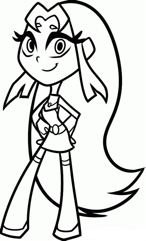 beautiful starfire coloring page  printable coloring pages  kids
