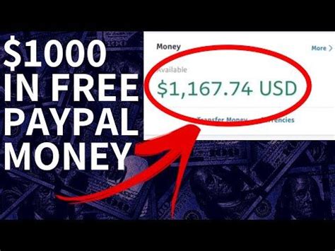 If you think it isn't possible to get free paypal money fast, then you probably haven't done enough research. How To Make $1000 Dollars In Free PayPal Money Fast! | Get ...