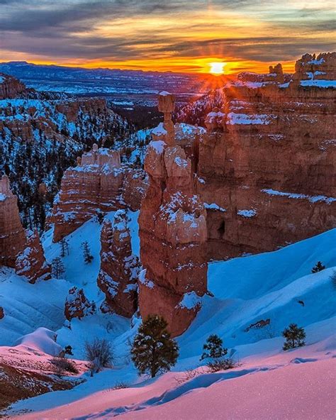 A Chilly Sunrise Over Brycecanyonnpsgov Captured By Desertbadger