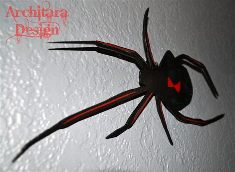 Black Widow Spider Metal Wall Art Halloween Decor Insect