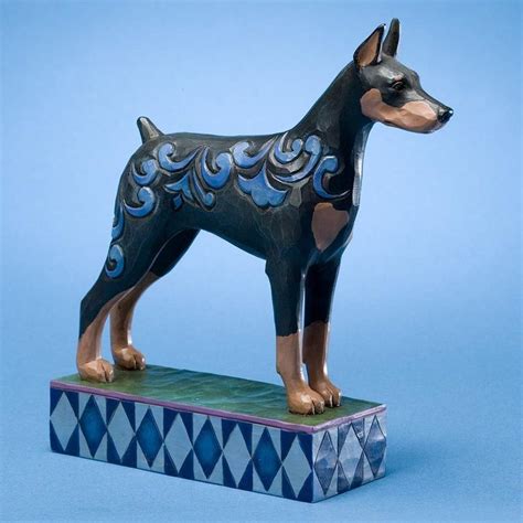 Model stitched on 28 ct. -Heartwood Creek Dog Figurines Jim Shore Doberman ...