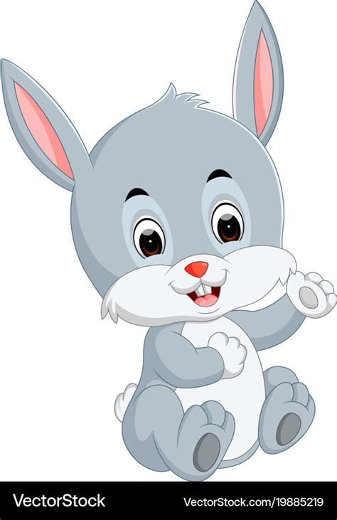 Cute Baby Rabbit Cartoon Royalty Free Vector Image