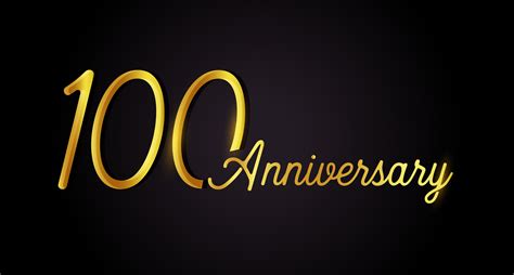 100 Anniversary Logo Concept 100th Years Birthday Icon Isolated