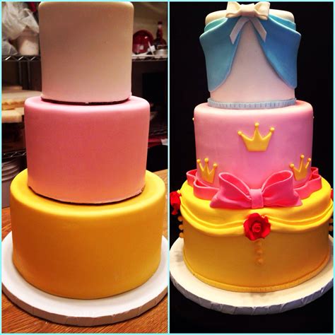 3 Tier Disney Princesses Cake Disney Princess Birthday Party Disney Birthday Cakes Disney