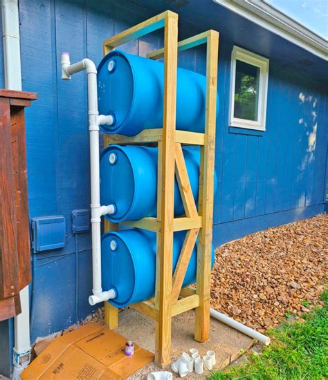 This Stacked Rain Barrel System Helps You Collect Rain Water For Your