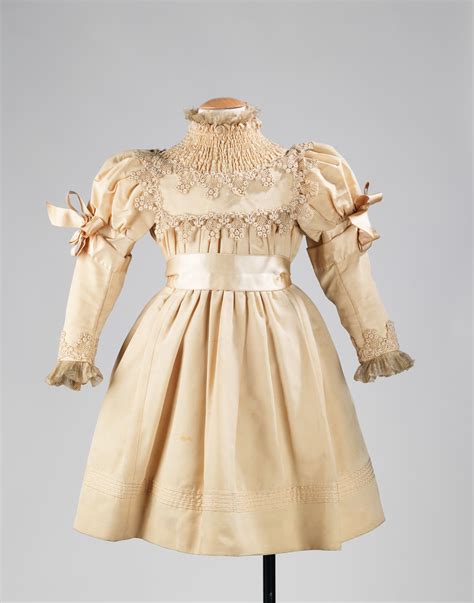 1895 Girls Party Dress Victorian Childrens Clothing Kids Dress