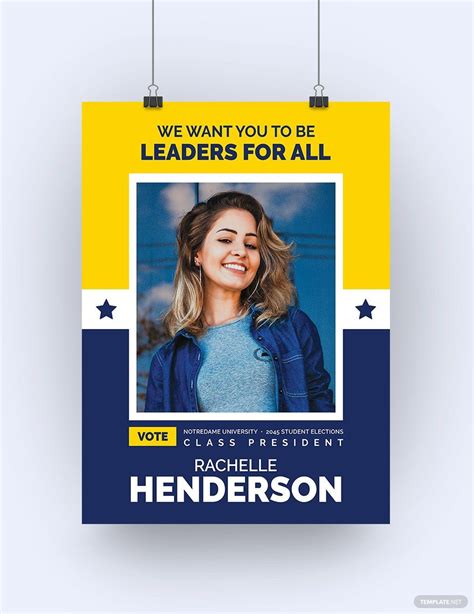 Student Council Election Poster Template In Illustrator Psd Pages