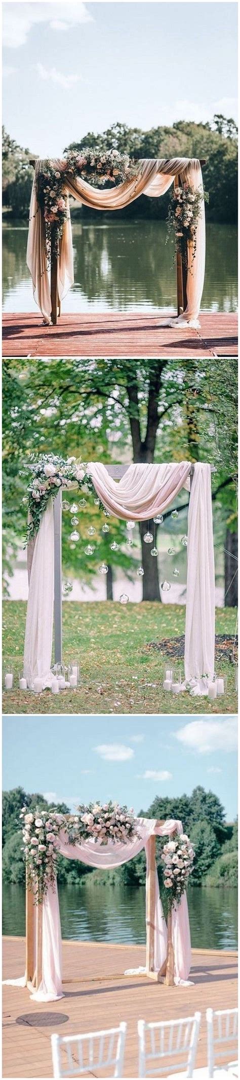 20 Wedding Arches With Drapery Fabric In 2020 Wedding Arches Outdoors