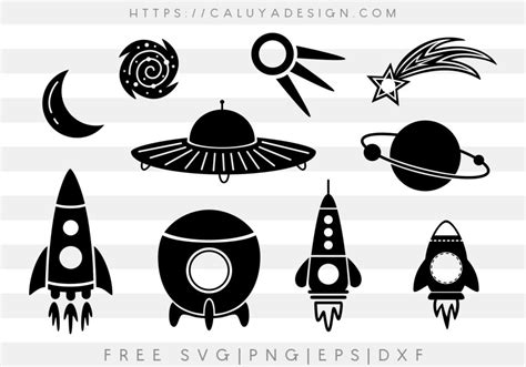 Download Free Space Rocket Monogram SVG, PNG, EPS & DXF by Caluya ...