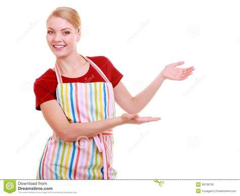 Housewife Making Inviting Welcome Gesture Stock Image - Image of chef ...
