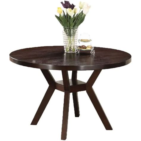 Round Dining Table Espresso Vigshome
