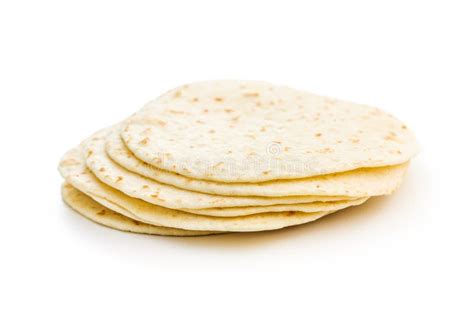 Mexican Corn Tortillas Isolated On White Background Stock Photo Image