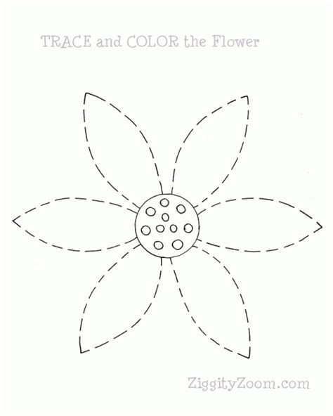 Directions click on the pictures coloring. Tracing Practice Flower Printable | Preschool, Worksheets ...