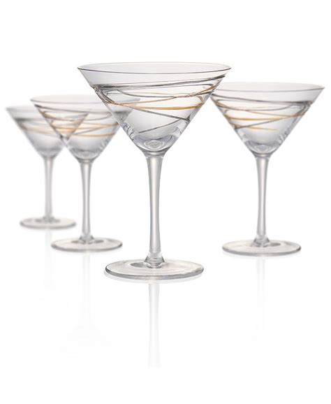 artland reflections 8oz martini glasses set of 4 macy s