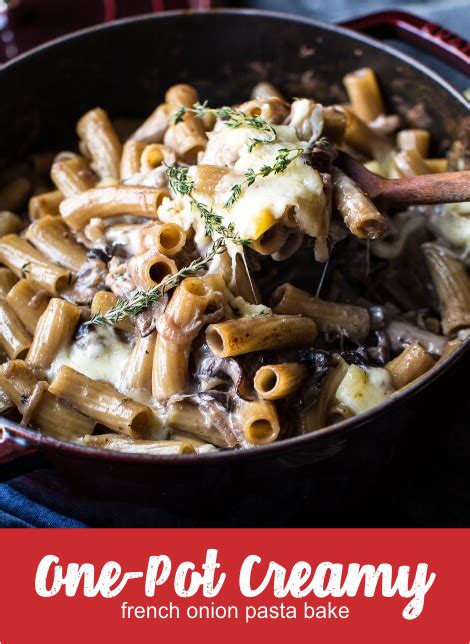Traditionally made from a meat stock, caramelised onions, and loads of melted gruyère cheese on croutons. one-pot creamy french onion pasta bake Recipes - Best ...