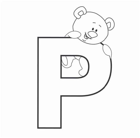 printable bubble letters teddy bear letter p freebie finding mom