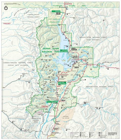 Grand Teton National Park Map And Directions National Parked Grand