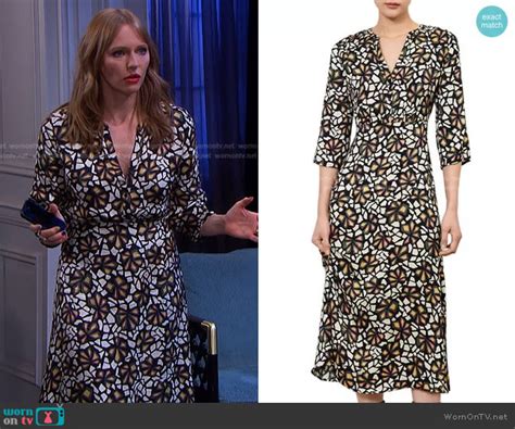 Wornontv Abigails Floral Print V Neck Dress On Days Of Our Lives Marci Miller Clothes And