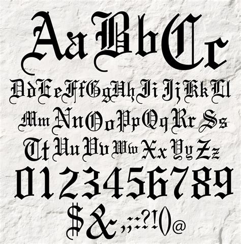 Old English Font Files For Cricut Font Svg Clipart Gothic Svg