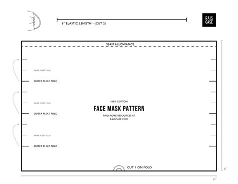 After each suggested tutorial, we include a list of the supplies and tools you need to complete the project so you can choose. Free Face Mask Pattern Digital Download | Rais Case