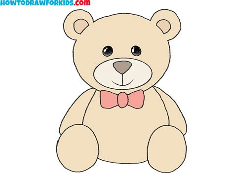 How To Draw A Teddy Bear Easy Drawing Tutorial For Kids