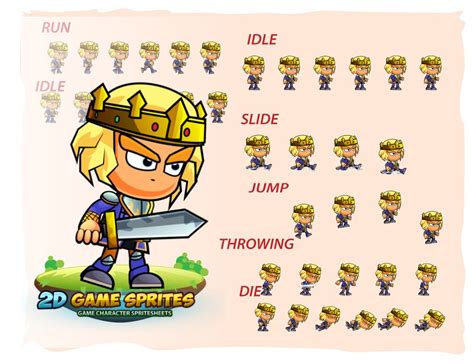 Prince 2d Game Character Sprites 216 By Dionartworks