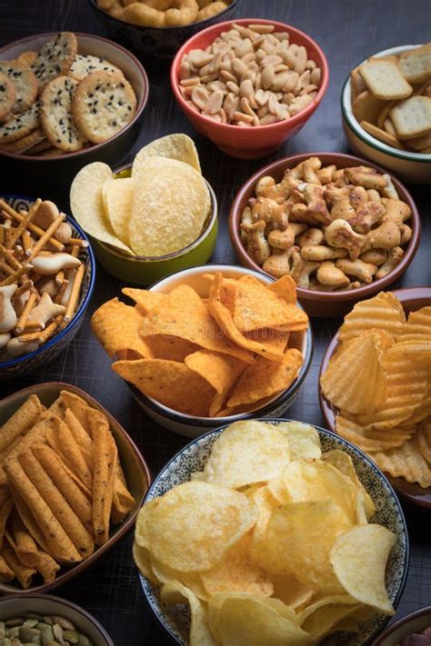 Salty Snacks Served As Party Food Stock Photo Image Of Snack Peanuts