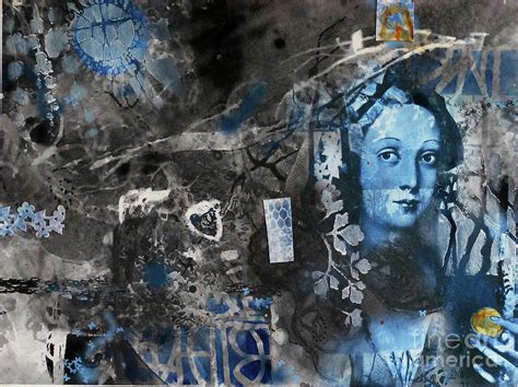 Lady In Blue Mixed Media By Lynne Kroll Fine Art America