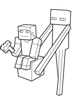 Minecraft steve coloring pages with enderman. 「マインクラフト」おしゃれまとめの人気アイデア｜Pinterest ｜うに | マインクラフト、塗り絵、パーティー
