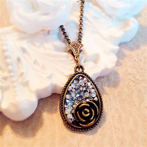 Best Gift for Girlfriend Victorian Necklace Rose Necklace ...