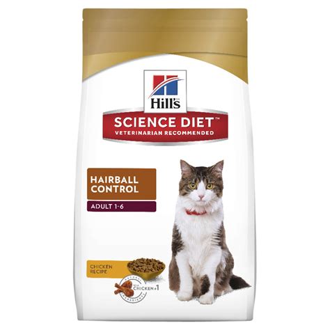 From supporting mobility in dogs, to helping cats prone to hairballs, hill's science diet foods are made for every stage of a healthy pet's life. Hills Science Diet Feline Adult Hairball Control Dry Cat Food