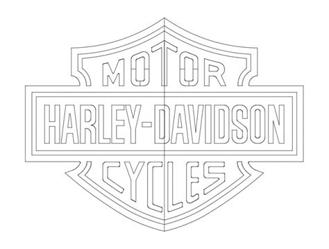 Motor Harley Davidson Cycles Laser Cut Design DXF File Free Download Vectors File
