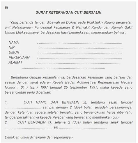 Maybe you would like to learn more about one of these? Contoh Surat Cuti Melahirkan yang Baik dan Benar Untuk ...