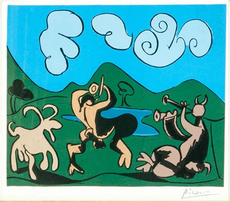 Pablo Picasso Pablo Picasso Dancing Animals Linocut