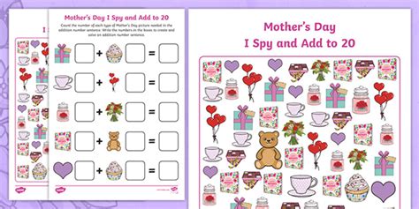 👉 Mother S Day I Spy And Add To 20