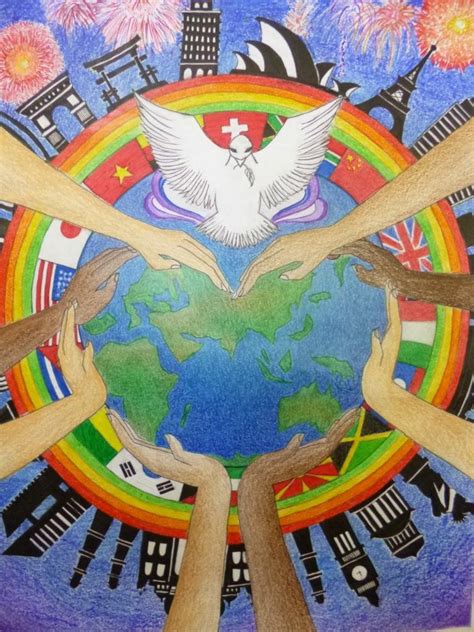 Pin By Angela Benna On Peace In The World Peace Drawing Peace Poster
