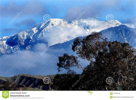 San Bernardino California Mountains In Winter Stock Photo