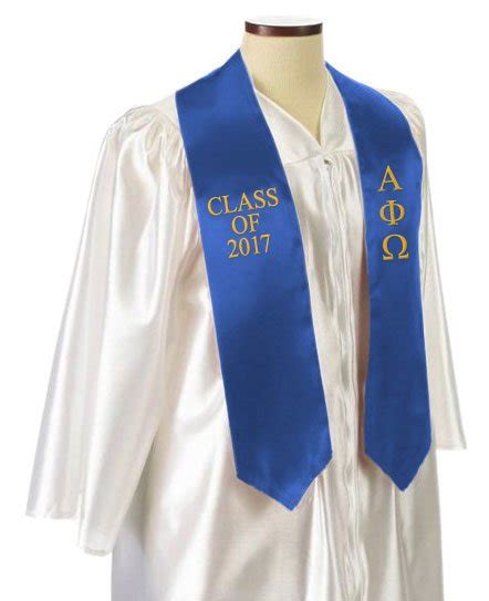 Alpha Phi Omega Embroidered Graduation Sash Stole Sale 3995 Greek