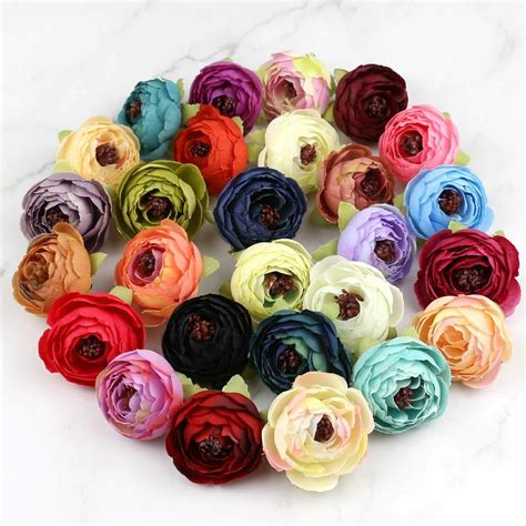 artificial and silk flowers crafts artificial silk flower heads bulk 10 15p fake rose camellia