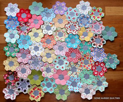 Gone Aussie Quilting More English Paper Piecing Hexagon Quilt
