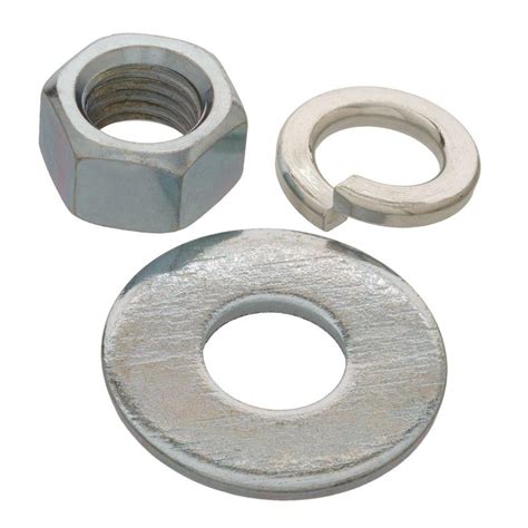 Everbilt 58 In Zinc Plated Create A Bolt With Nuts Washers And Lock