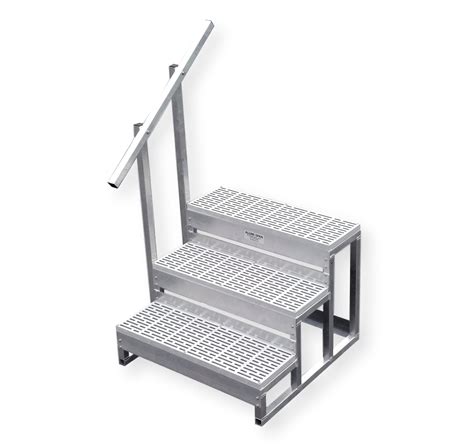 They are needed to access a portable stage. 3-Step Stairs With One Handrail