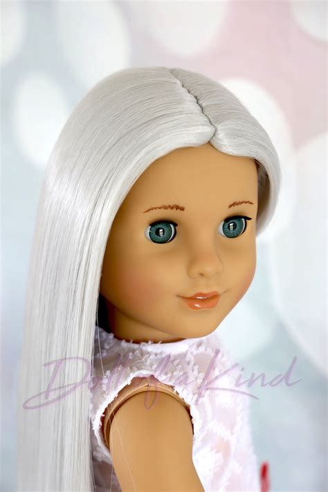 Custom Doll Wig Doll Of A Kind Premium Silver 10 11 Head Etsy