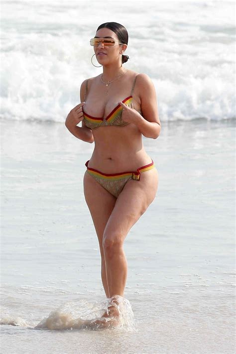 Kim Kardashian In Bikini On The Beach In Tulum Hawtcelebs