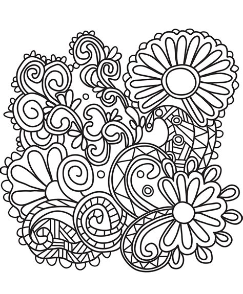 Free printable lets doodle art coloring pages letter alley for. Sunflowers Doodle Art Coloring Page - Free Printable ...