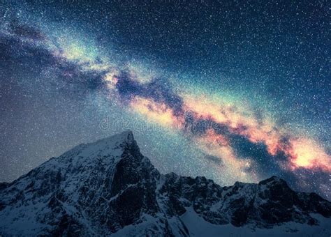 Milky Way And Snowy Tatra Mountains In Poland Stock Image Image Of