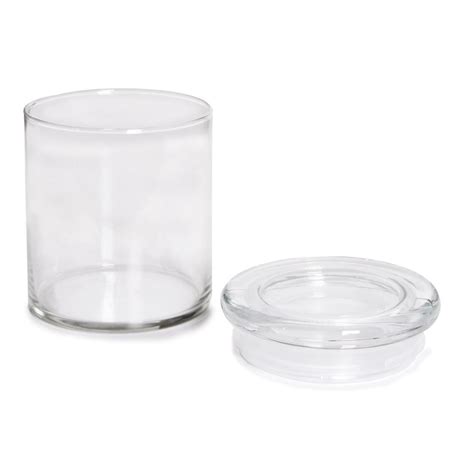 Libbey Glass Cylinder Jars With Flat Lids 22oz Jar