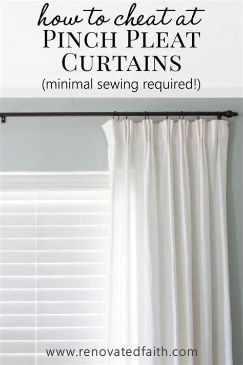 How to Pinch Pleat Ready-Made Curtains (Very Minimal Sewing Required