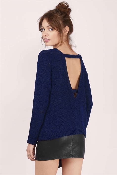 Also set sale alerts and shop exclusive offers only on shopstyle. Warm Me Knit Sweater in Navy - $58 | Tobi US