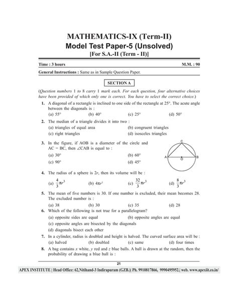 Cbse Class Ix Sample Papers For Summative Assessment